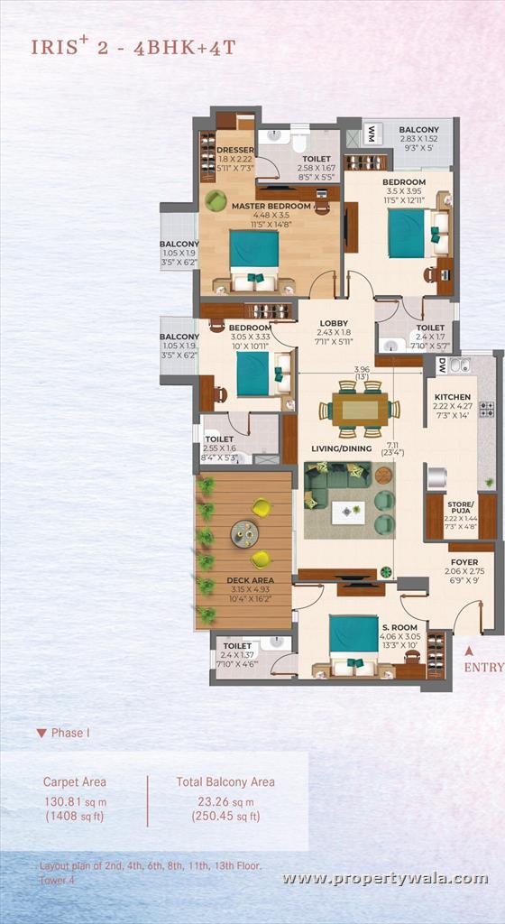 3 Bedroom Apartment Flat For Sale In Ashiana Amarah Sector 93