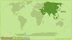 Asian Continent Location Map