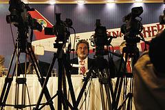 Vijay Mallya, the Chairman of Kingfisher Airlines, talks to the media.