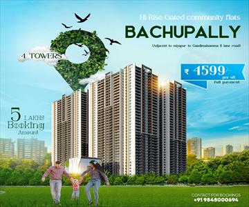 3 Bedroom Apartment for sale in Bachupally, Hyderabad