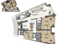 3BHK Apartments Floor Plan