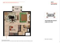 Studio Apartment - Type B - 661 Sq Ft