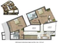 3BHK Duplex Upper Level Floor Plan