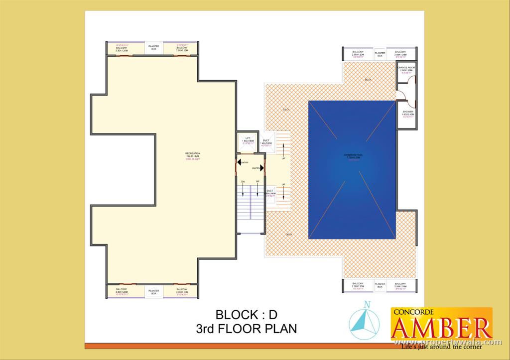 Block - D - 3rd Floor Plan