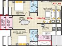 2BHK - 1115 Sq Ft. - A