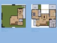 Basement & First Floor Plan - 954 - 1337 Sq Ft
