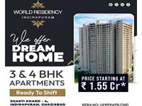 Residential 3 BHK and 4 BHK Apartments in Indirapuram by World Residency