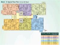 Block - 4 - Typical Floor Plan (1st to 4th floor)
