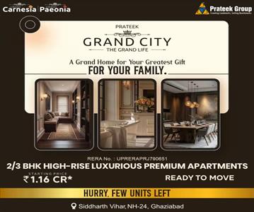 2BHK for sale in Prateek Grand City, Siddharth Vihar, Ghaziabad