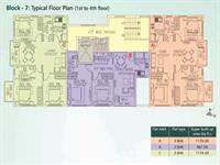 Block - 6 - Typical Floor Plan (1st to 4th floor)