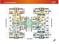 Type E 2nd, 4rth, 6th Floor Plan