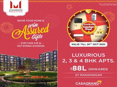 2BHK for sale in Casagrand Majestica, Manapakkam, Chennai