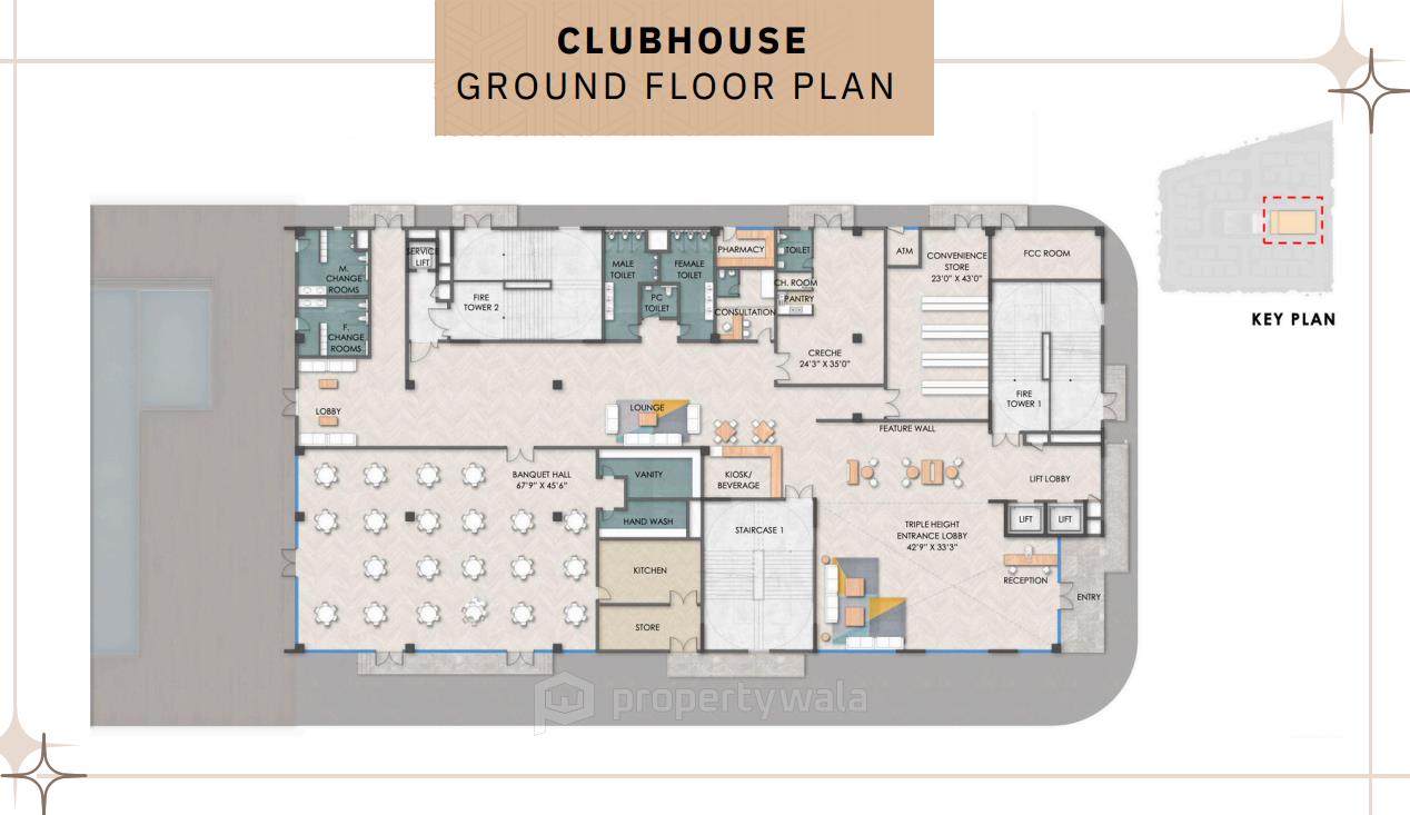 Clube house plan