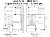 Ground & Firts Floor Plan - 1340 Sq. Ft.