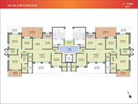 Type F 2nd, 4rth, 6th Floor Plan