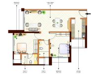 2 BHK Floor Plan