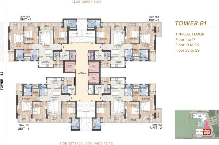 Typical Floor Plan F