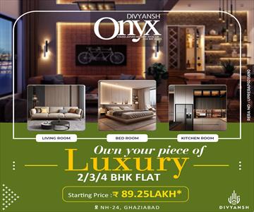 2 Bedroom Apartment for sale in Divyansh Onyx, NH-24, Ghaziabad