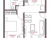 1 BHK Floor Plan