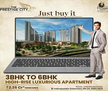 3BHK for sale in The Prestige City, Indirapuram, Ghaziabad
