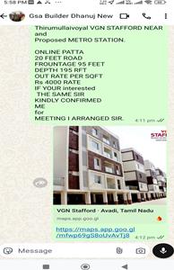 Residential Land for sale in VGN Stafford, Avadi, Chennai