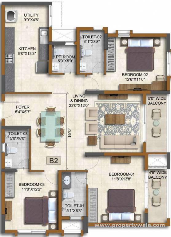 Floor plan B