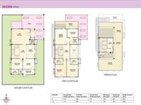 Ground, First & Terrace Floor Plan - D