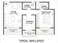 1 BHK Floor Plan