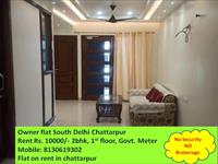 1 bhk flat without owner for rent in chattarpur