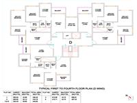 Typical First to Fourth Floor Plan D Wing