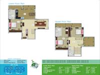 Lower & Upper Floor Plan - A
