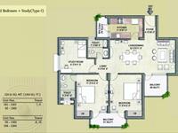 2BHK With Study Type 1 1393 sq.ft