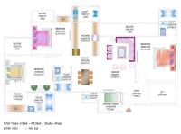 3BR+4T+Study Room+SQ Floor Plan