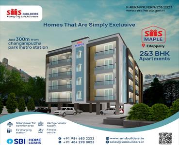 3 Bedroom Apartment for sale in Edapally, Ernakulam