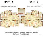 3 Bedroom Unit(with servant room) - Unit A & B