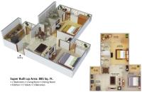 885 sq.ft. Floor Plan