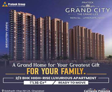 2BHK for sale in Prateek Grand City, Siddharth Vihar, Ghaziabad