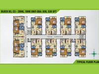 1BHK Typical Floor Plan 930, 530 Sq Ft