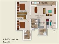 2BHK of Type - R  1242 sq. ft