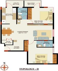 2 Bedroom Apartment for sale in Kadubeesanahalli, Bangalore