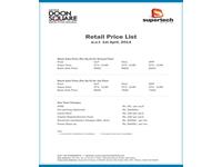 Retail Price List