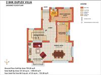 2BHK Duplex Villas - 733.28 Sq. Ft.