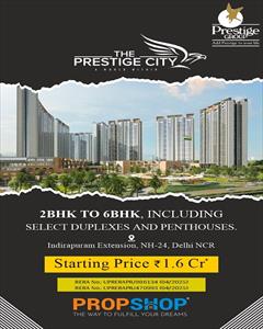 3BHK for sale in The Prestige City, Indirapuram, Ghaziabad