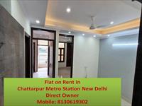 2bhk flat for rent in chattarpur plz