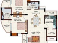 2 BR Unit Plan