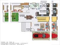 Type D - Ground Floor Plan 1134 Sq. Ft.