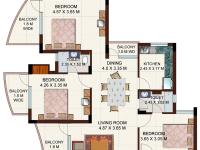 3 BR Unit Plan