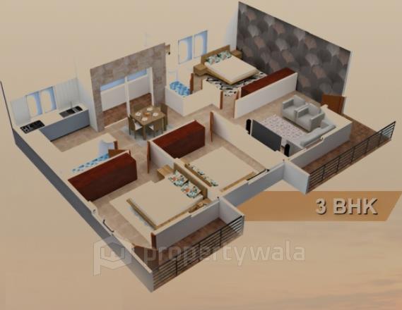 3Bhk 3D Layout