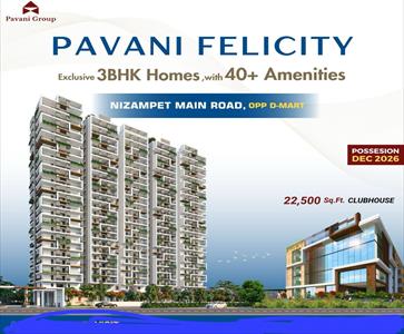 3 Bedroom Apartment for sale in Nizampet, Hyderabad