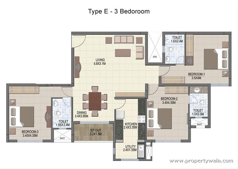 Type-E Floor Plan
